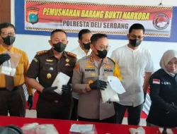 Polresta Deliserdang Musnahkan Barbuk Narkoba, 28 Kasus Diungkap