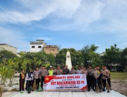Sambut HUT Bhayangkari ke-78, Polres Tanjungbalai Bersihkan TMP
