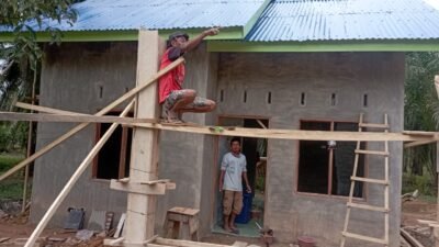 Posyandu Desa Harapan Baru Hampir Rampung Dikerjakan, Tapi Plank Proyek Tidak Pernah Dipasang