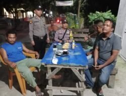 Pastikan Kamtibmas Aman, Polsek Sei Tualang Raso Patroli Malam