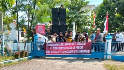 Gempala Deliserdang Demo, Tuding Mantan Bupati Ali Yusuf Siregar Cacat Hukum Lantik 89 Pejabat