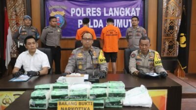 Sebulan Menjabat, Kapolres Langkat dan Jajaran Berhasil Ungkap 20 Kg Sabu