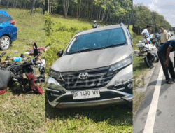 Mobil Dinas Camat Gunung Maligas Kecelakaan Beruntun di Jalinsum Tapian Dolok