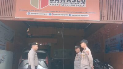 Cegah Gangguan Kamtibmas, Polres Tanjungbalai Pengamanan di KPU dan Bawaslu