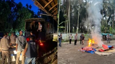 Polres Binjai Seser Barak Narkoba di Kwala Mencirim, Puluhan Mesin Jackpot Diamankan