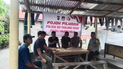 Ciptakan Kondisi Aman, Polsek Sei Tualang Raso Temui Warga di Pojok Pilkada