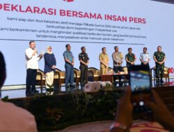 Bersama Forkopimda dan Insan Pers, Pj Gubsu Sumut Deklarasi Pilkada Damai