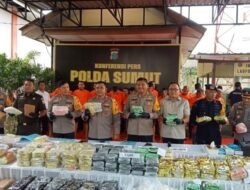 Polda Sumut Musnahkan 201 Kg Sabu, Ratusan Kg Ganja dan Puluhan Ribu Butir Ekstasi dari 32 Kasus