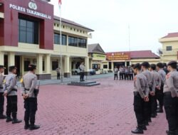 Polres Tanjungbalai Apel Pergeseran Pasukan Pengamanan TPS Pilkada 2024