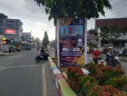 Polres Tanjungbalai Pasang Himbauan Ops Lilin Toba 2024 Lewat Spanduk, Baliho dan Banner