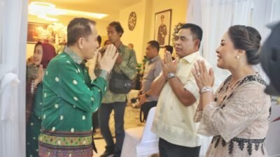 Open House di Rumdin Kapolda Sumut, Pj Gubernur Sumut Bersyukur Perayaan Natal Berjalan Kondusif dan Aman