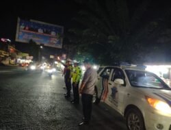 Cegah Kejahatan Jalanan, Sat Lantas Polres Tanjungbalai Gelar Blue Light Patrol