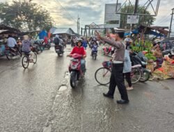 Sat Lantas Polres Tanjungbalai Strong Point Pagi Hari Ciptakan Arus Lalulintas Kondusif