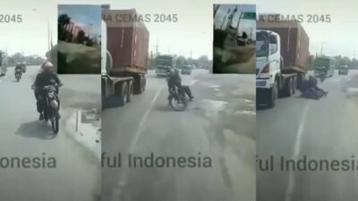 Tabrak Lubang Berisi Genangan Air, Anggota TNI Tewas Digilas Truk Kontiner di Tamora