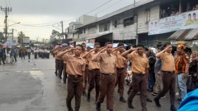 Pawai Ta’aruf Sambut MTQ ke-57 Tapsel 2025, Ribuan Warga Padati Pasar Sipagimbar