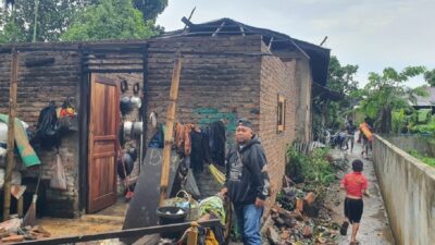 Tanjung Morawa Dilanda Angin Puting Beliung, 1 Warga Tewas dan 4 Rumah Rusak Berat