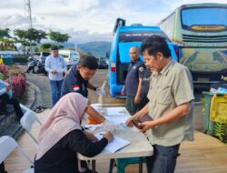 Sebanyak 14 Sopir Bus Calhaj Tapsel Dites Urine