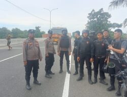 Cegah Premanisme, Polsek Belawan dan Dit Samapta Polda Sumut Patroli di Jalan Tol Kampung Kurnia