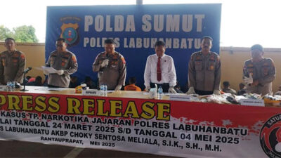 Kapolres Labuhanbatu AKBP Choky Tunjukkan Taji, Ringkus 66 Pengedar Narkoba dalam 42 Hari