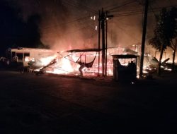 Sejumlah Kios Monza di Lubukpakam Musnah Terbakar