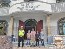 Pastikan Ibadah Minggu Lancar, Sat Lantas Polres Tanjungbalai Siaga di Gereja