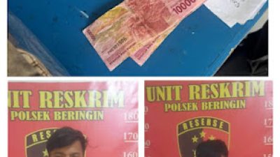 Dua Pelaku Pengedar Uang Palsu Beserta Barang Bukti Berhasil Diamankan Polsek Beringin