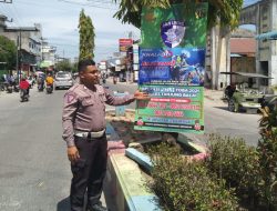 Sosialisasikan Operasi Patuh Toba 2025, Polres Tanjungbalai Pasang Spanduk