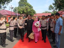 Kapolres Binjai Pimpin Upacara Lepaskan Personil Masa Purna Bhakti