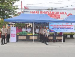 Polres Tanjungbalai Gelar GPM, 1 Ton Beras Ludes Diserbu Warga