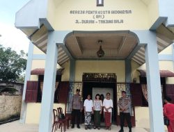 Ciptakan Kenyamanan Beribadah, Polres Tanjungbalai Amankan Gereja