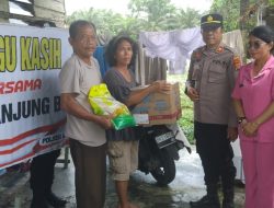 Polres Tanjungbalai Gelar Minggu Kasih Berbagi Rezeki Kepada Warga Kurang Mampu