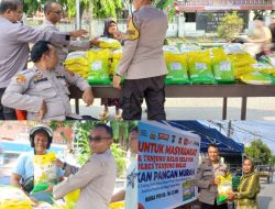 Polsek Tanjungbalai Selatan Gelar GPM, 400 Karung Beras Ludes
