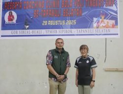 Pelatih Volly Asal Jepang Berbagi Ilmu dengan Siswa SMP di Tapsel