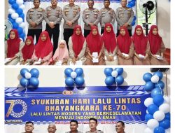 Peringati HUT ke-70, Sat Lantas Polres Binjai Syukuran dan Santuni Anak Yatim