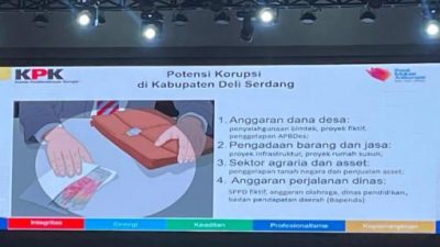 KPK Buka Data dan Tunjukkan Potensi Korupsi di Kabupaten Deliserdang