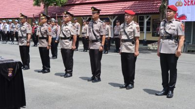 Kapolres Binjai Pimpin Sertijab Waka Polres, Kabag Log, dan Kasat Narkoba