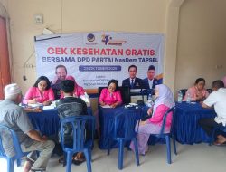 Bhakti Sosial DPD Nasdem Tapsel Berlanjut, 130 Warga Ikuti Cek Kesehatan Gratis
