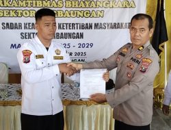 Rahmadani Ketua Pokdar Kamtibmas Sektor Perbaungan Bersama Pengurus Dikukuhkan