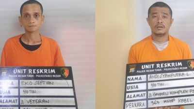 Viral di Medsos, Dua Maling Kabel Underpass HM Yamin Digulung Polsek Medan Timur