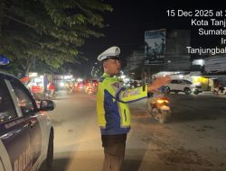 Jaga Keamanan dan Cegah Balap Liar, Sat Lantas Patroli Malam
