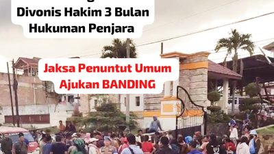 Divonis Hakim 3 Bulan Penjara JPU  Banding, Terdakwa Kades dan Sekdes Pengambatan Belum Ditahan