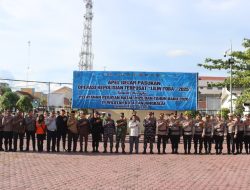 Jamin Keamanan Nataru, Polres Tanjungbalai Gelar Pasukan Operasi Lilin Toba 2025