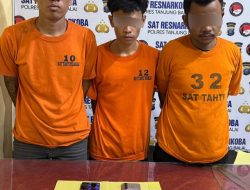 Tiga Pria Bandar Ratusan Gram Sabu Ditangkap Polres Tanjungbalai