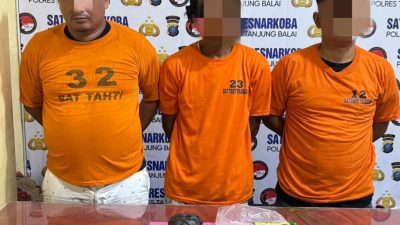 Sat Narkoba Polres Tanjungbalai Gagalkan Peredaran 1 Kg Sabu dan 3 Tersangka