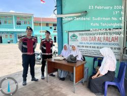 Cegah Tawuran dan Bullying, Samapta Polres Tanjungbalai Sambangi Sekolah