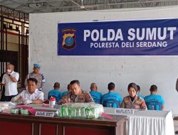 Polresta Deli Serdang Amankan 33,8 Kg Sabu, Ganja 40,2 Kg dan 510 Pil Ekstasi