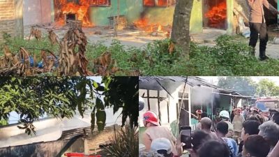 Dua Rumah Kontrakan Di Tebingtinggi Hangus Terbakar, Seorang Wanita Tewas
