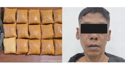 Bareskrim Polri Tangkap OJ Sihombing Kurir 15 Kg Heroin di Tanjungbalai