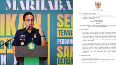 Wali Kota Medan Terbitkan SE Penataan Daging Non-Halal, Larang Jualan di Bahu Jalan