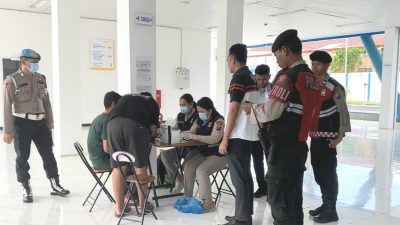 Mudik Lebaran, Polresta Deli Serdang Tes Urine Sopir Angkutan Umum di Terminal Lubuk Pakam